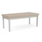 Lesro Lenox Steel 2 Seat Bench, Stone (Beige) Seat, Stone Back, 45 W 21 L 18.5 H, Linette Vinyl Seat LS2001 - alternate 3